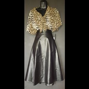 Plus Size Sheer Leopard Top